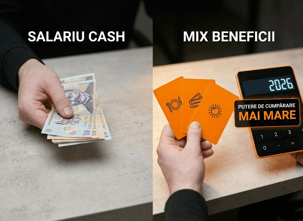 Salariu cash vs mix beneficii